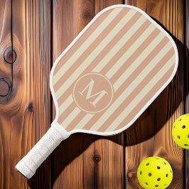 Palas De Pickleball Monograma de tiras de polo de mediados del siglo