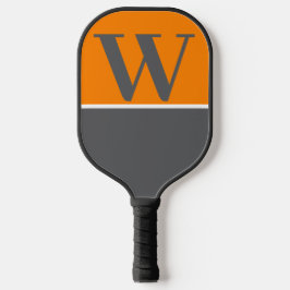 Palas De Pickleball Monograma del equipo de naranja y Grey College