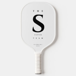 Palas De Pickleball Monograma del jugador de pelota de futbol moderno