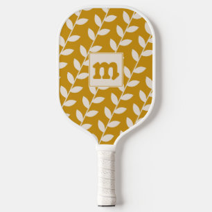 Palas De Pickleball Monograma del patrón de hoja del personalizado Mus