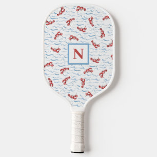Palas De Pickleball Monograma del patrón de onda de langosta