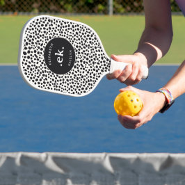 Palas De Pickleball Monograma del patrón de resumen de perro de Dalmac