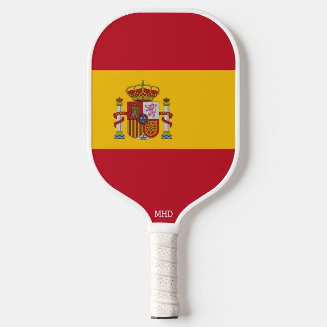 Palas De Pickleball Monograma del Personalizado de bandera de España (Anverso)