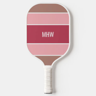 Palas De Pickleball Monograma del personalizado de patrones de rayas