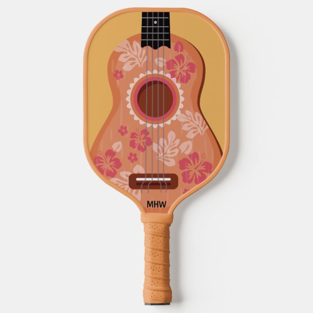 Palas De Pickleball Monograma del personalizado de Ukulele (Anverso)