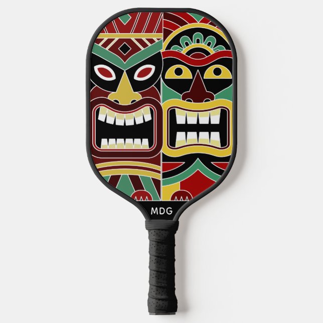 Palas De Pickleball Monograma del personalizado Tiki de Guay (Anverso)