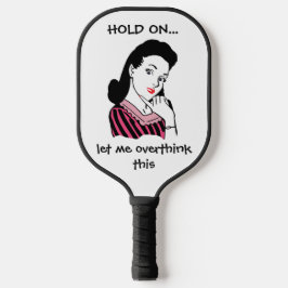 Palas De Pickleball Monograma divertida mujer retro piensa esto