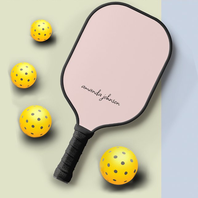 Palas De Pickleball Monograma elegante de chicas rosadas (Subido por el creador)