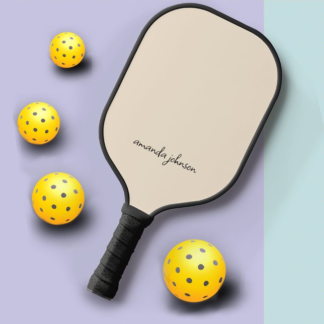 Palas De Pickleball Monograma elegante de crema de Moda (Subido por el creador)