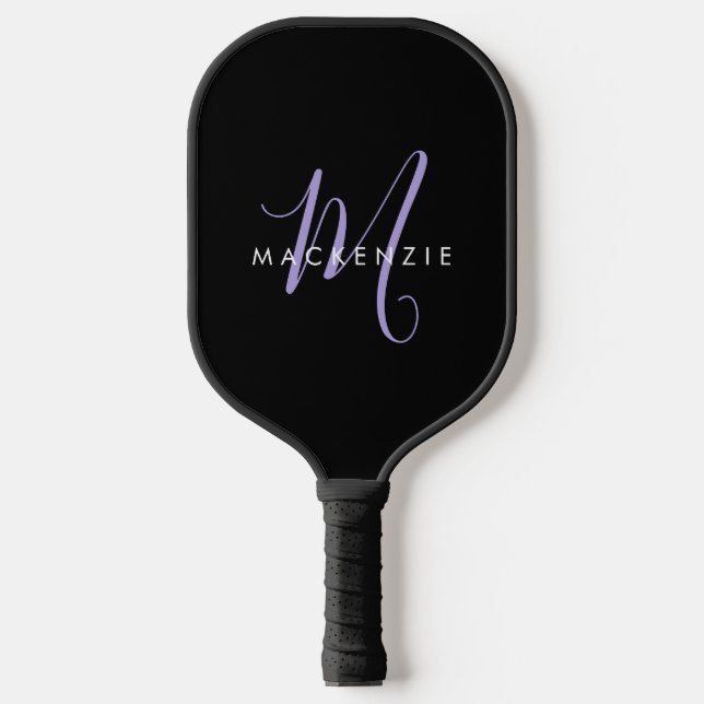 Palas De Pickleball Monograma elegante de estilo moderno de lavanda ne (Anverso)