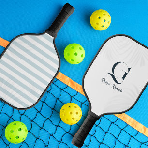 Palas De Pickleball Monograma Elegante Diseño de Palma Costera