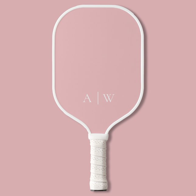 Palas De Pickleball Monograma elegante rosado minimalista (Subido por el creador)