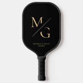 Palas De Pickleball Monograma estético Profesional Premium Negro