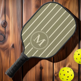 Palas De Pickleball Monograma Franjas de Época Media Color Sage Meadow