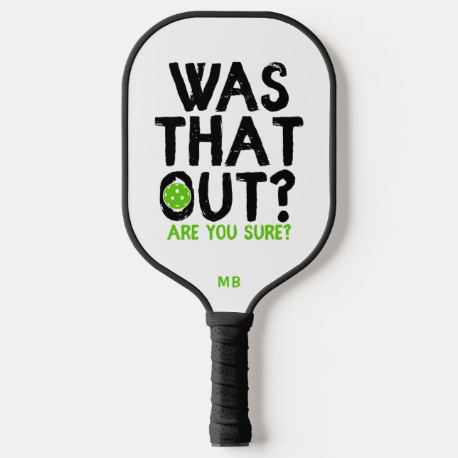 Palas De Pickleball Monograma Gracioso Tipografía Jugador De Balonmano (Anverso)