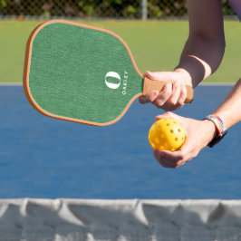 Palas De Pickleball Monograma Impresión de un deno verde simple de pri