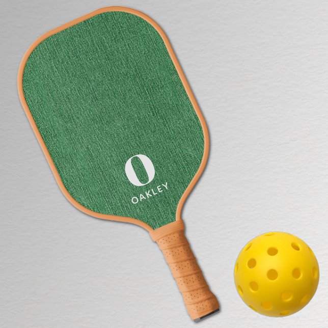 Palas De Pickleball Monograma Impresión de un deno verde simple de pri (Subido por el creador)