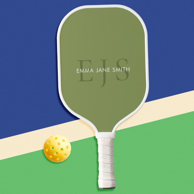 Palas De Pickleball Monograma Incial Moderno De Tres Letra (Subido por el creador)