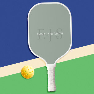 Palas De Pickleball Monograma Incial Moderno De Tres Letra