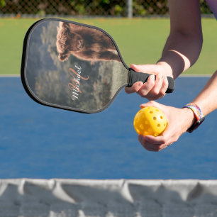 Palas De Pickleball Monograma inicial de ternera bovina de montaña de