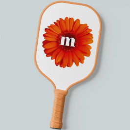 Palas De Pickleball Monograma inicial Gerbera Daisy