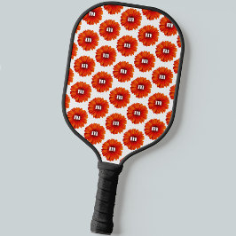 Palas De Pickleball Monograma inicial Gerbera Daisy