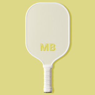 Palas De Pickleball Monograma inicial simple y moderno