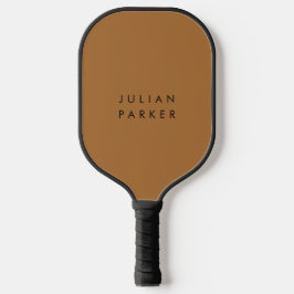Palas De Pickleball Monograma marrón minimalista negro