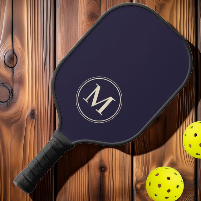 Palas De Pickleball Monograma Mediano Siglo Sólido Moderno Océano Medi (Subido por el creador)
