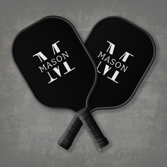 Palas De Pickleball Monograma minimalista personalizado (Subido por el creador)