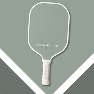 Palas De Pickleball Monograma Minimalista verde sabio moderno