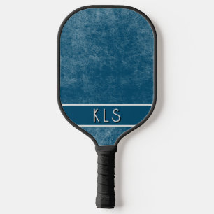 Palas De Pickleball Monograma mínimo moderno de abstracto Verde azulad
