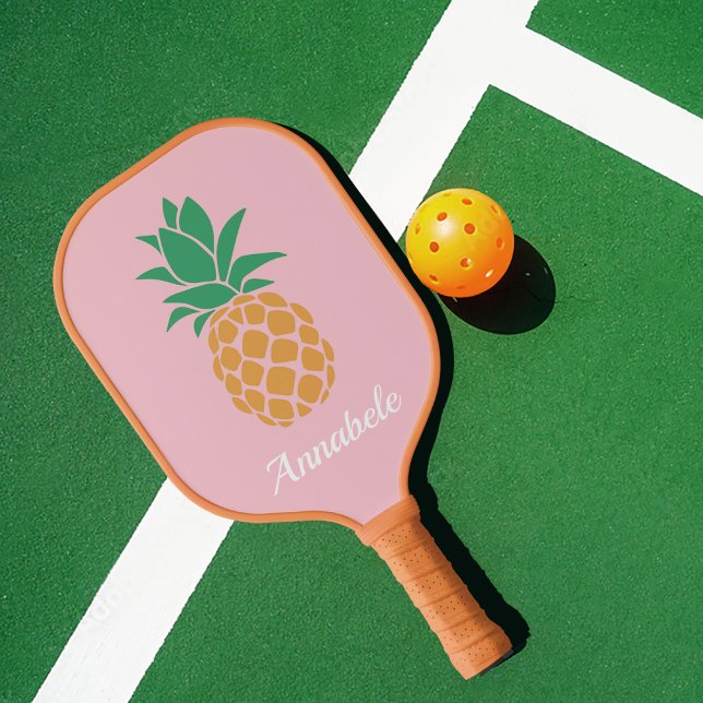 Palas De Pickleball Monograma moderno de piña tropical (Subido por el creador)