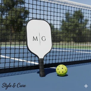 Palas De Pickleball Monograma moderno elegante personalizado clásico b