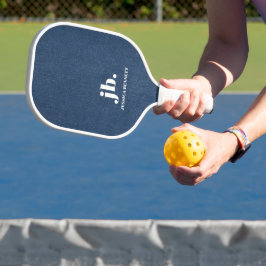 Palas De Pickleball Monograma Moderno Estampado de Jeans de Mezclilla