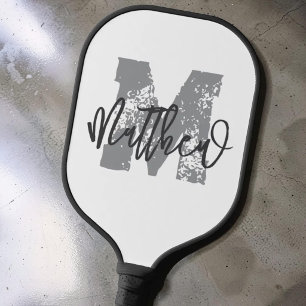 Palas De Pickleball Monograma Moderno Genial Grunge Agrega Tu Nombre