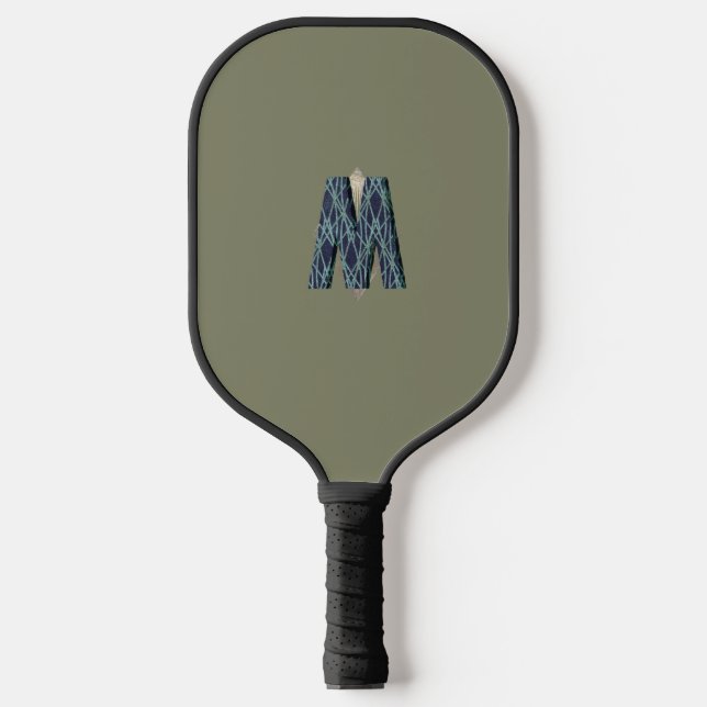 Palas De Pickleball Monograma moderno | Masculina Minimalista (Anverso)