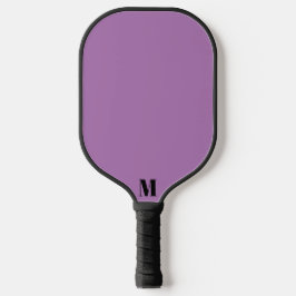 Palas De Pickleball Monograma moderno morado y negro de lavanda