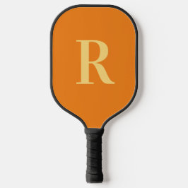 Palas De Pickleball Monograma moderno Naranja simple