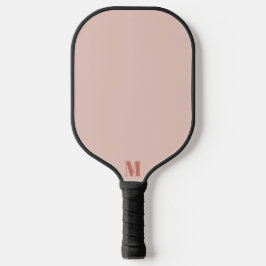 Palas De Pickleball Monograma moderno rosa y viejo Rosa polvoriento
