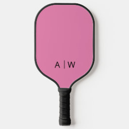 Palas De Pickleball Monograma moderno rosado minimalista