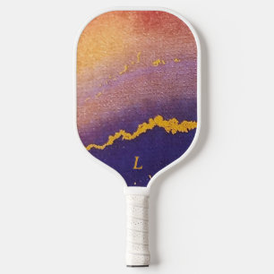 Palas De Pickleball Monograma moderno Tinta púrpura