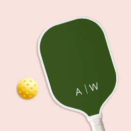 Palas De Pickleball Monograma moderno verde forestal minimalista