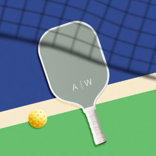 Palas De Pickleball Monograma moderno verde sabio minimalista