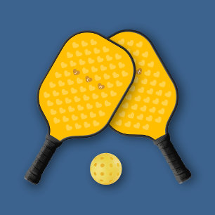 Palas De Pickleball Monograma personal de Amber Monotone Hearts