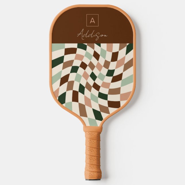 Palas De Pickleball Monograma personalizado bajo control elegante (Anverso)