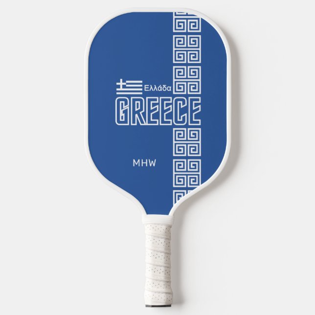 Palas De Pickleball Monograma personalizado de Grecia (Anverso)