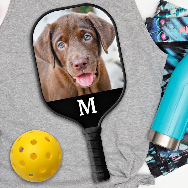 Palas De Pickleball Monograma personalizado de perro de familia Mascot (Subido por el creador)