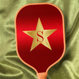 Palas De Pickleball Monograma Personalizado elegante moderno de Star R
