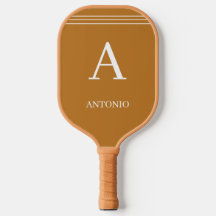 Monograma personalizado y nombre marrón 